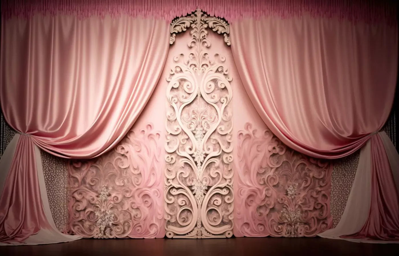 Doll House Curtains Iii 14’X9’ Ultracloth (168 X 108 Inch) Backdrop