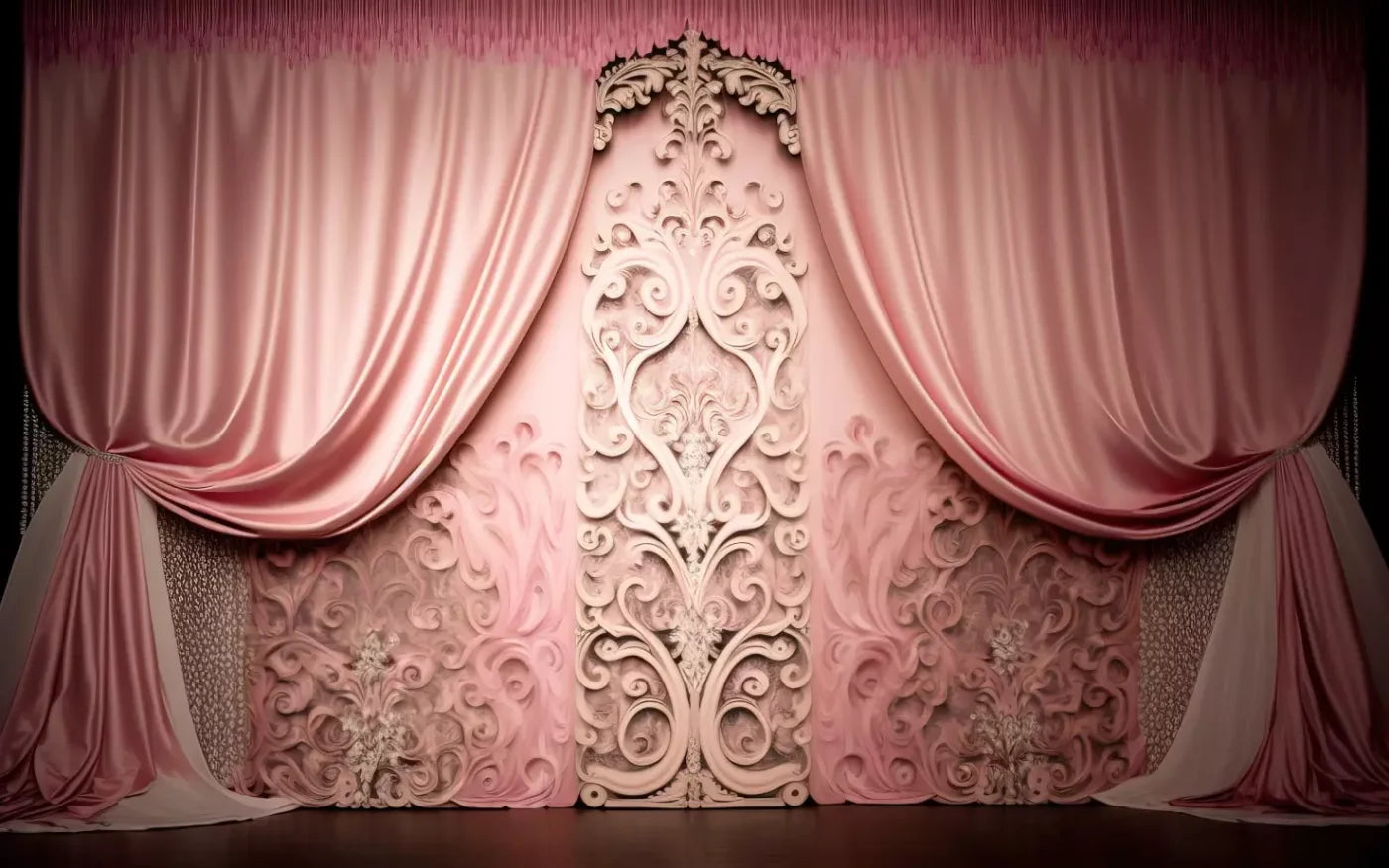 Doll House Curtains Iii 16’X10’ Ultracloth (192 X 120 Inch) Backdrop