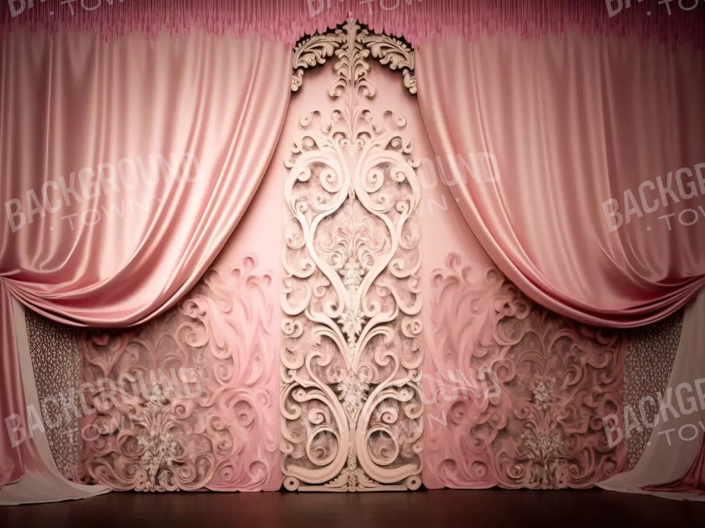 Doll House Curtains Iii 6’8X5’ Fleece (80 X 60 Inch) Backdrop