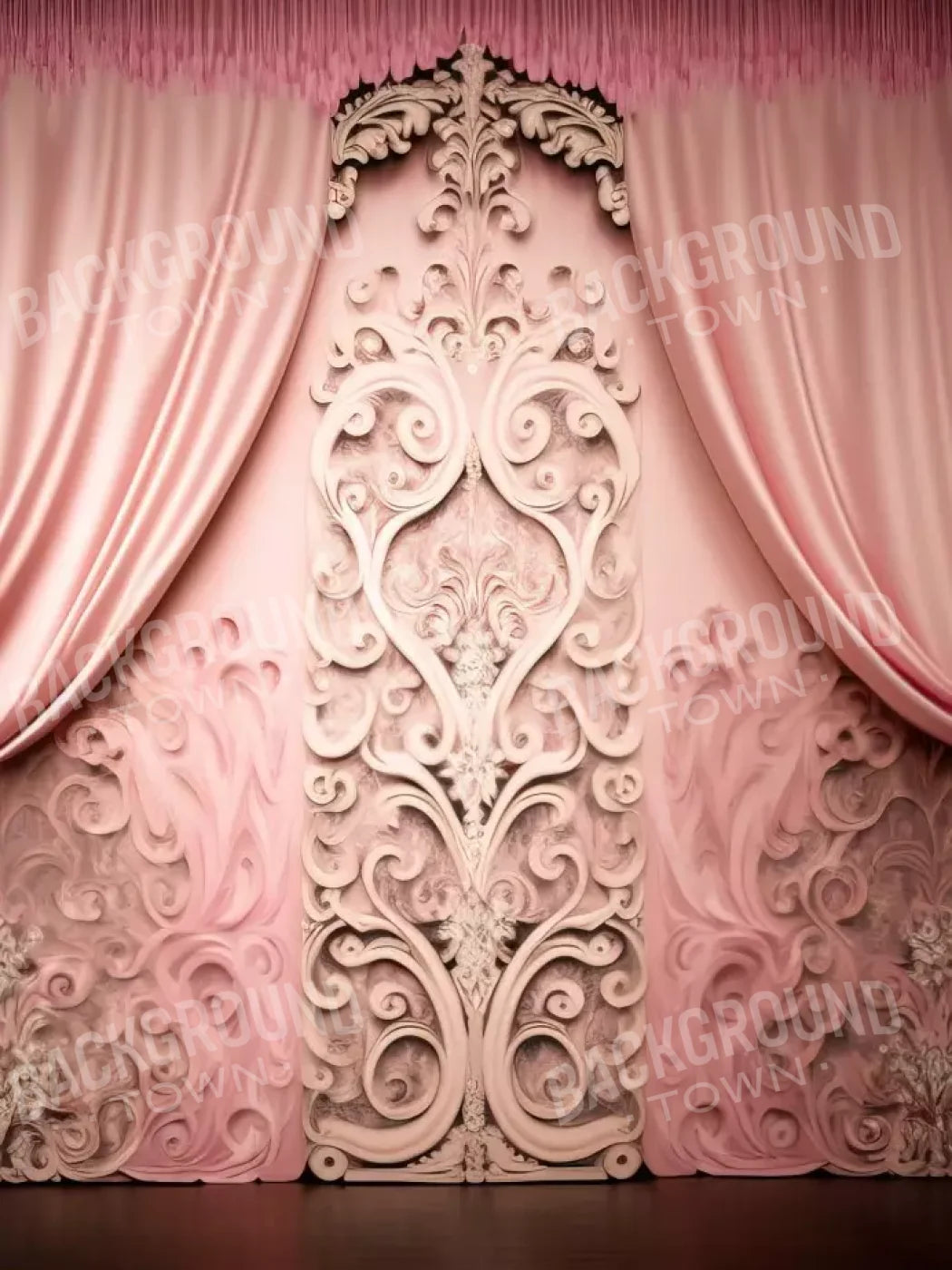 Doll House Curtains Iii 6’X8’ Fleece (72 X 96 Inch) Backdrop