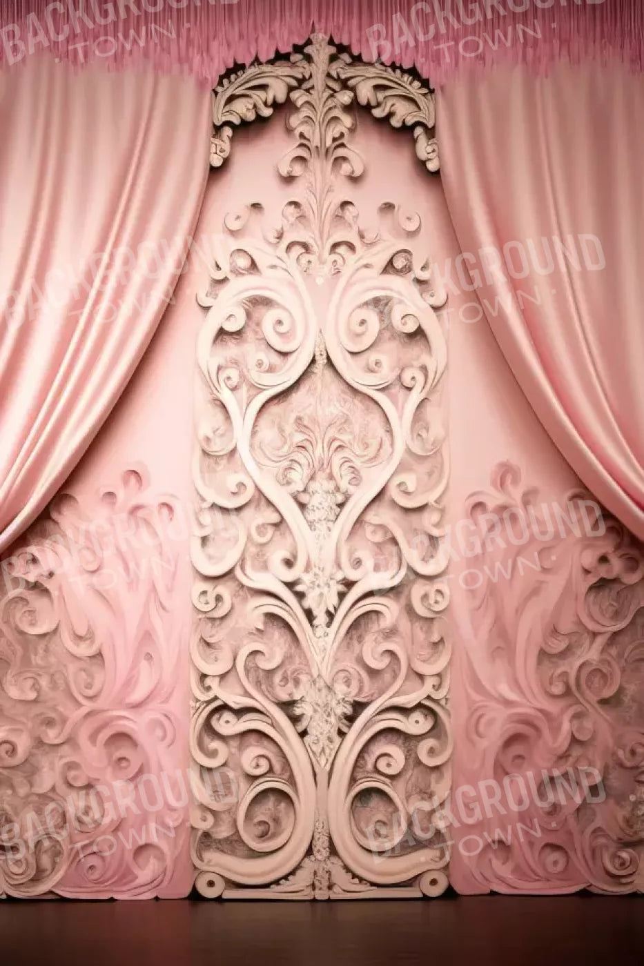Doll House Curtains Iii 8’X12’ Ultracloth (96 X 144 Inch) Backdrop