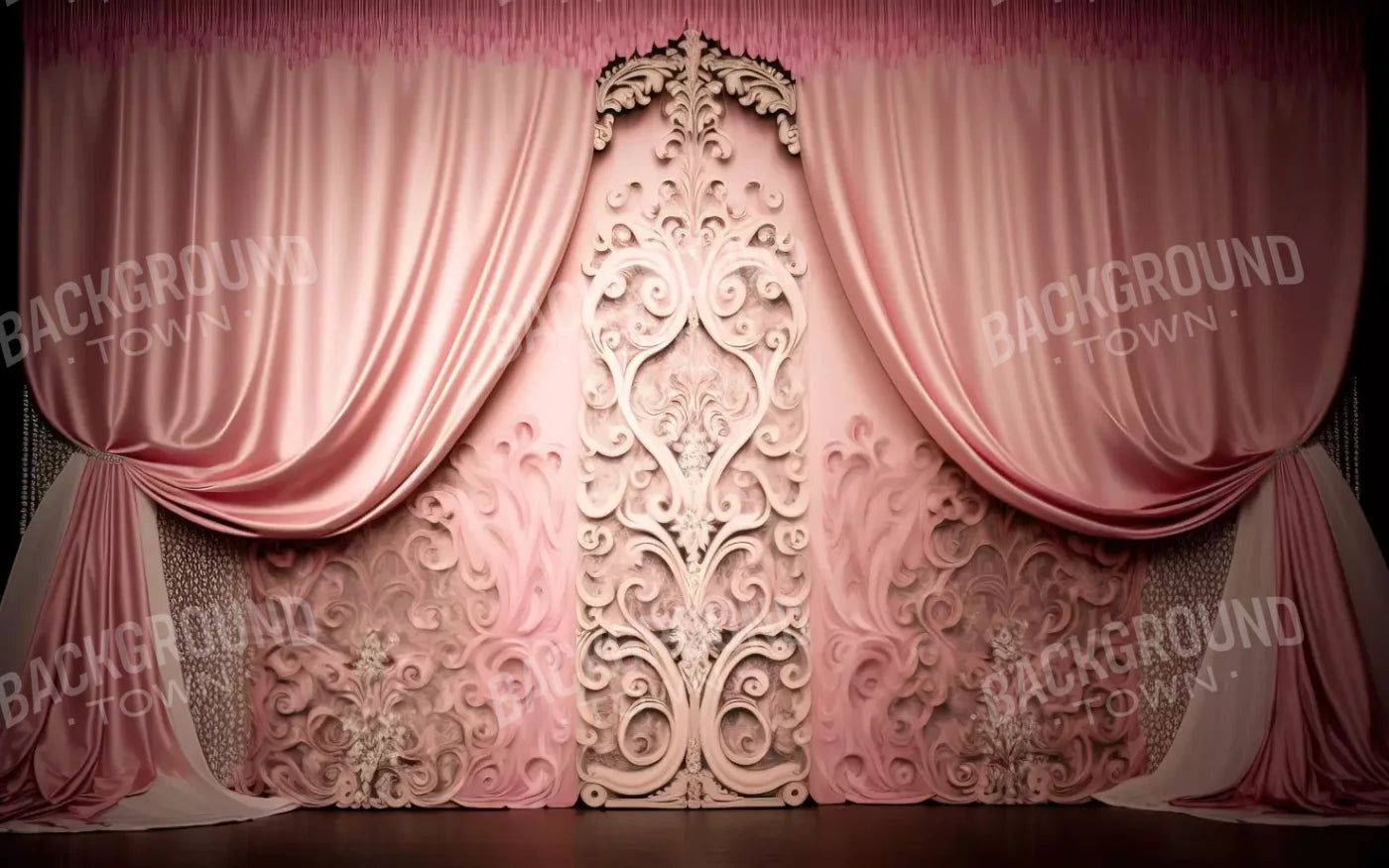 Doll House Curtains Iii 8’X5’ Ultracloth (96 X 60 Inch) Backdrop