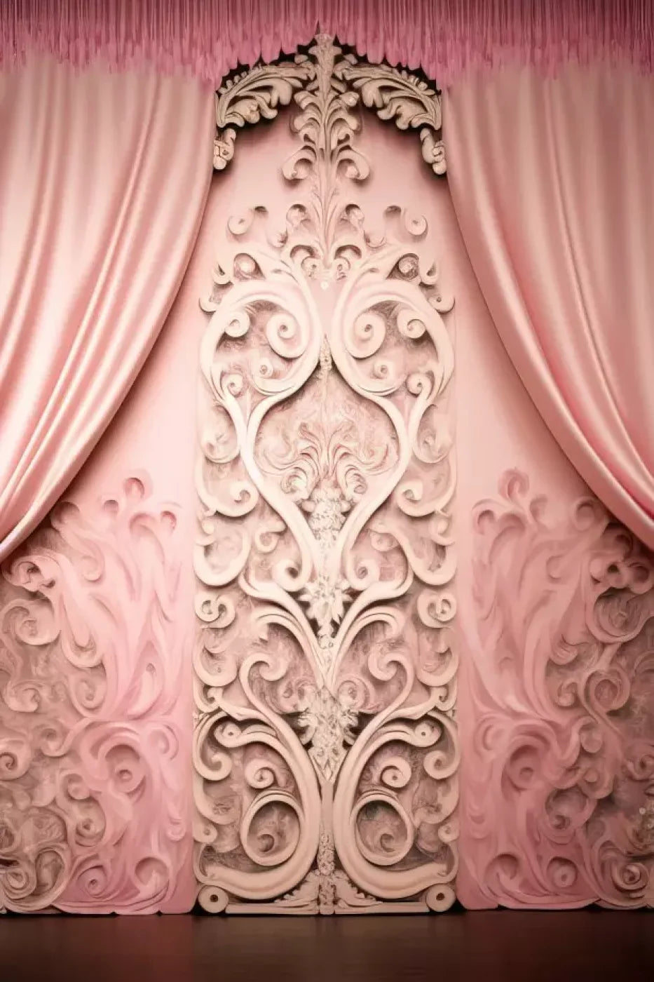 Doll House Curtains Iii 8’X12’ Ultracloth (96 X 144 Inch) Backdrop