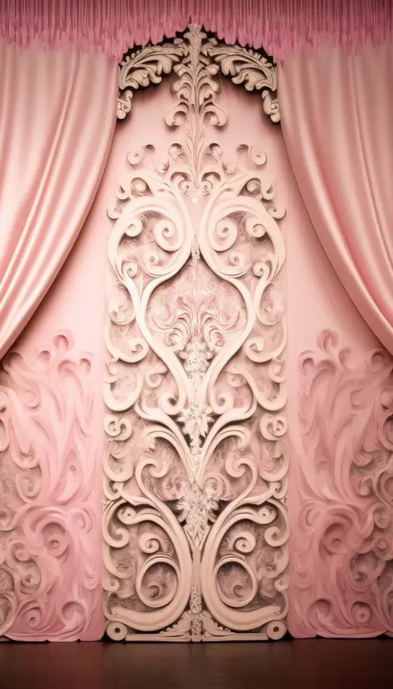 Doll House Curtains Iii 8’X14’ Ultracloth (96 X 168 Inch) Backdrop