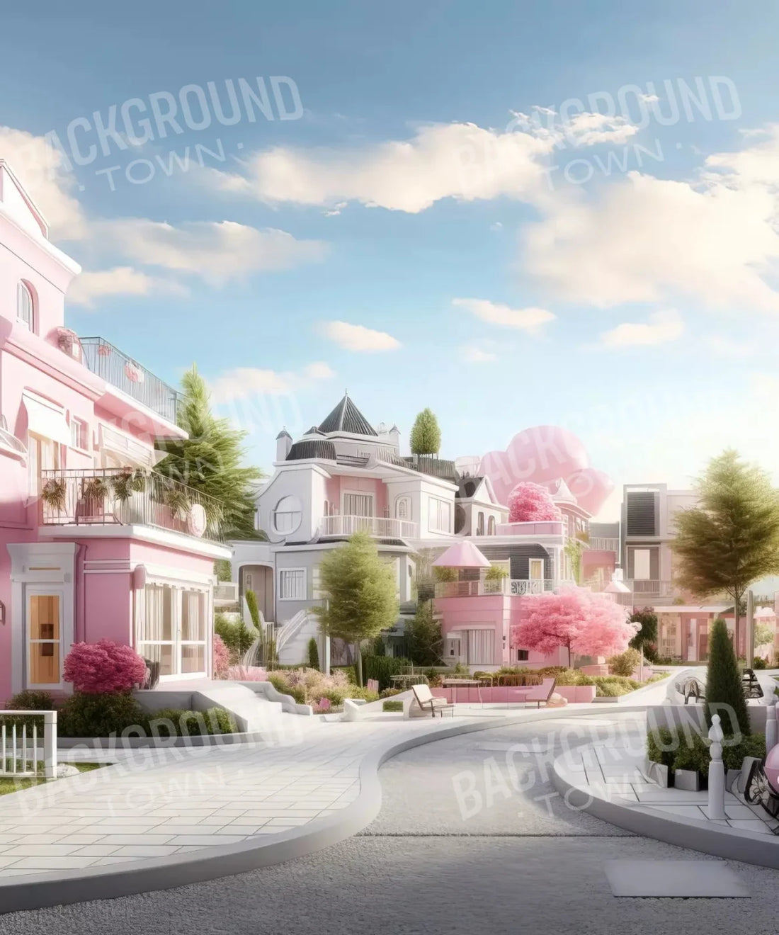 Pink Set Designs Backdrop for Photography