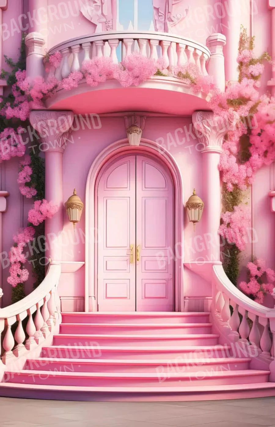 Doll House Grand Entrance 8X12 Ultracloth ( 96 X 144 Inch ) Backdrop