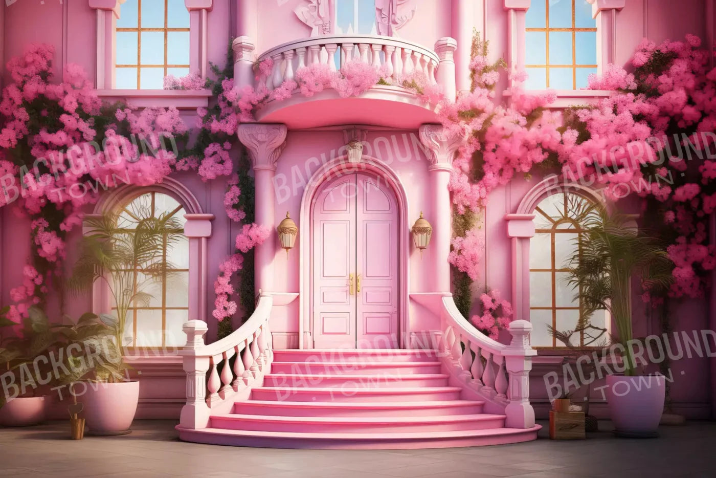 Doll House Grand Entrance 8X5 Ultracloth ( 96 X 60 Inch ) Backdrop