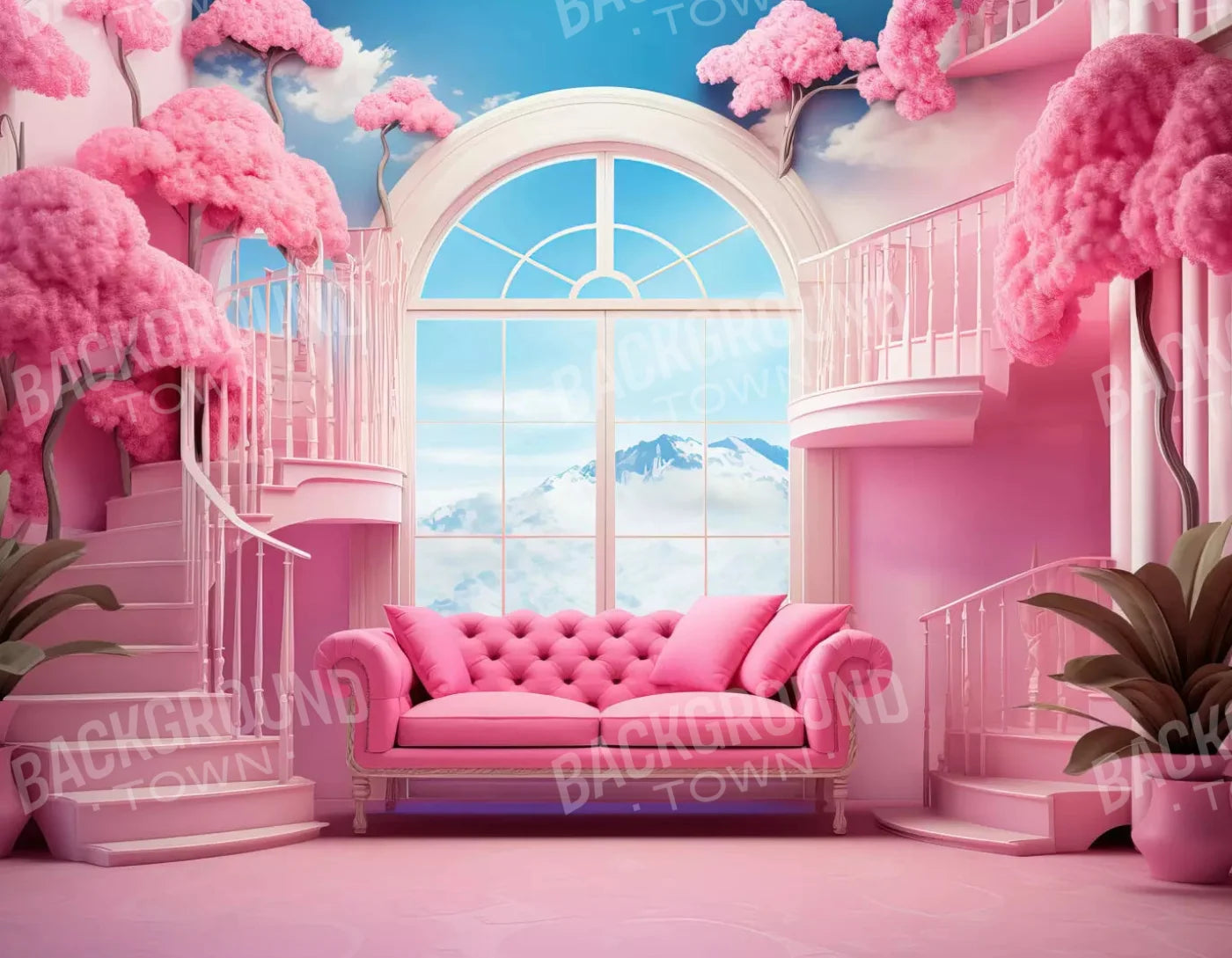 Doll House Lounge 8X6 Fleece ( 96 X 72 Inch ) Backdrop