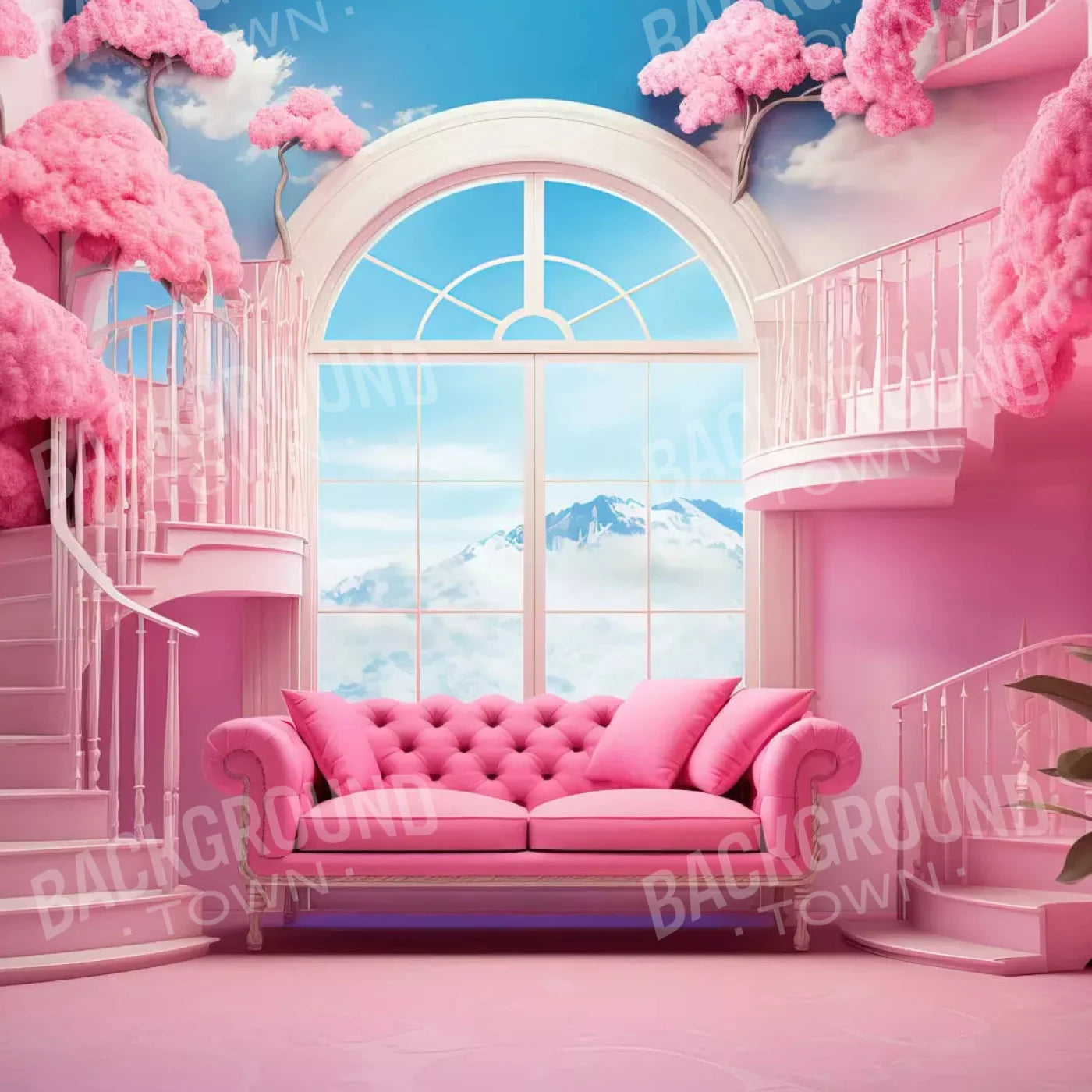 Doll House Lounge 8X8 Fleece ( 96 X Inch ) Backdrop