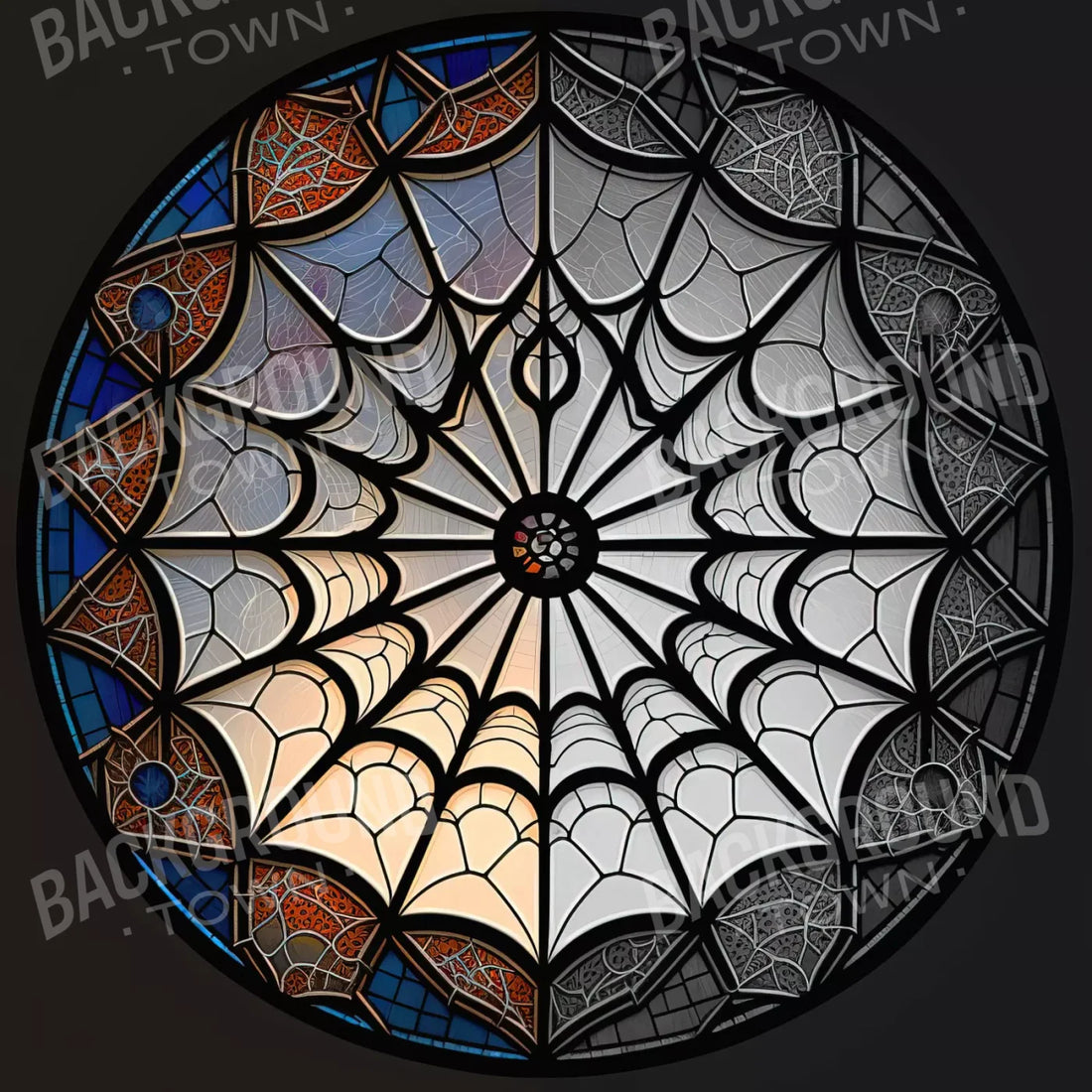 Spooky Spiderweb Window Backdrop for Photography