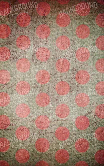 Dotty Coral Red 10X16 Ultracloth ( 120 X 192 Inch ) Backdrop