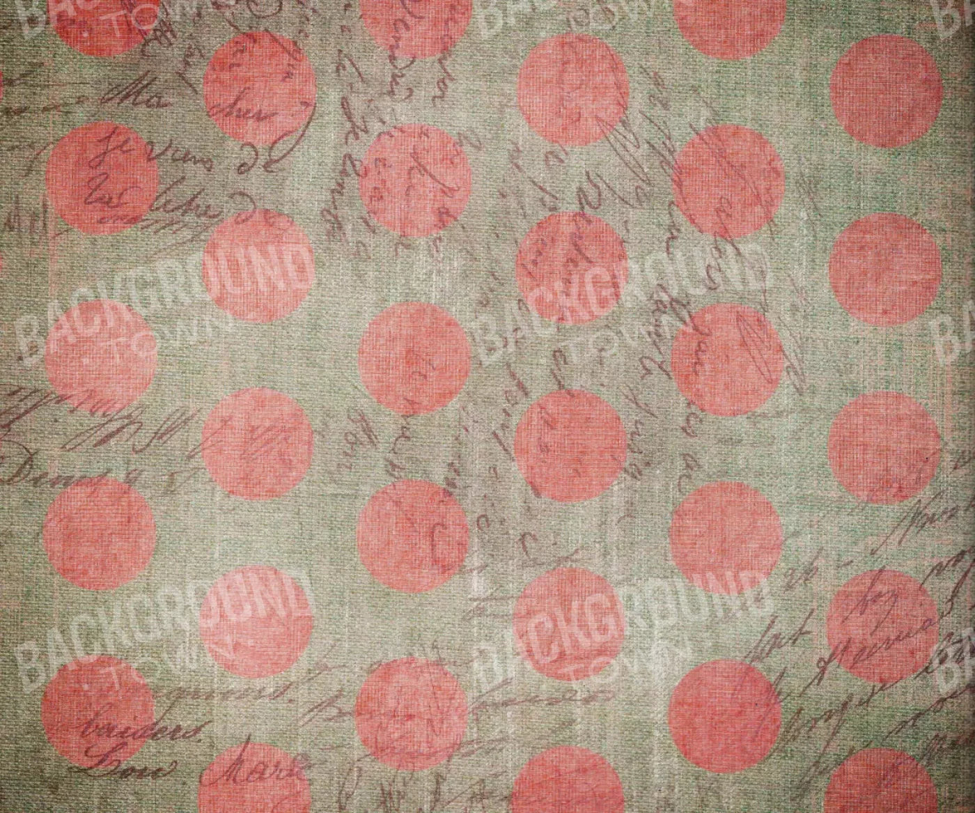 Dotty Coral Red 5X42 Fleece ( 60 X 50 Inch ) Backdrop