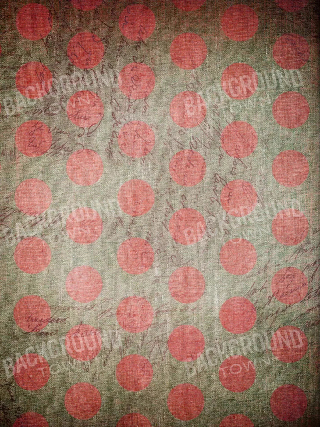 Dotty Coral Red 5X68 Fleece ( 60 X 80 Inch ) Backdrop