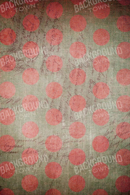 Dotty Coral Red 5X8 Ultracloth ( 60 X 96 Inch ) Backdrop