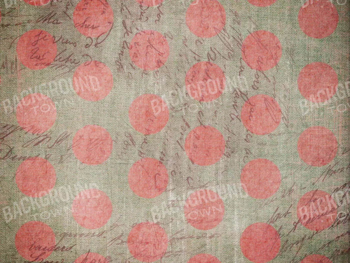 Dotty Coral Red 68X5 Fleece ( 80 X 60 Inch ) Backdrop