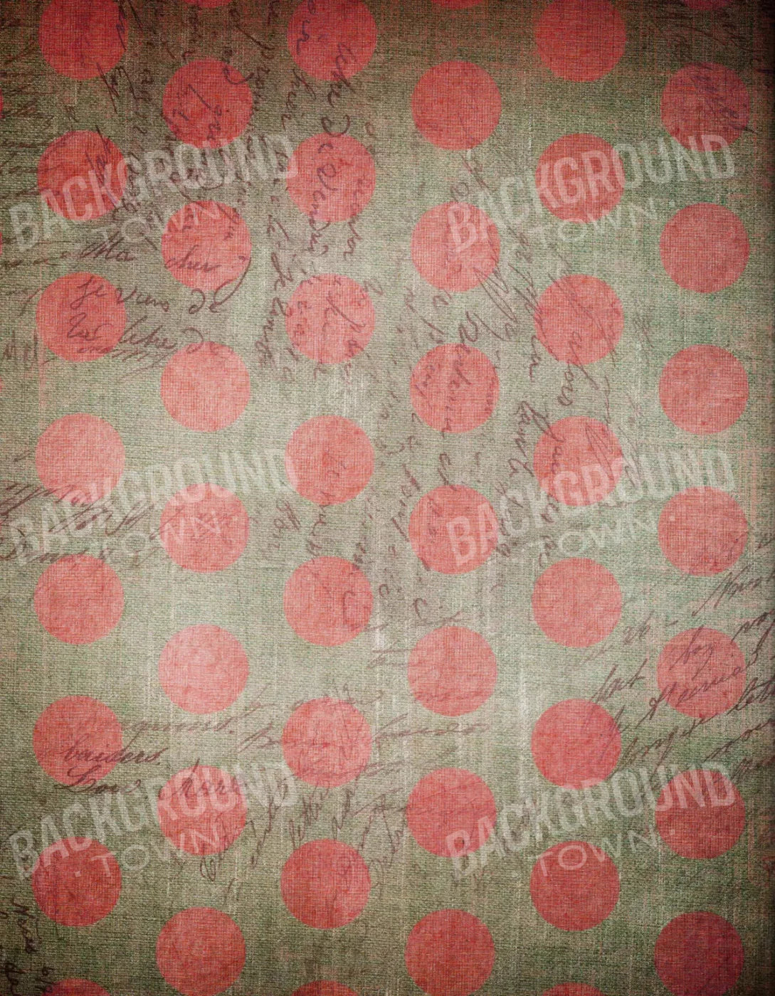 Dotty Coral Red 6X8 Fleece ( 72 X 96 Inch ) Backdrop