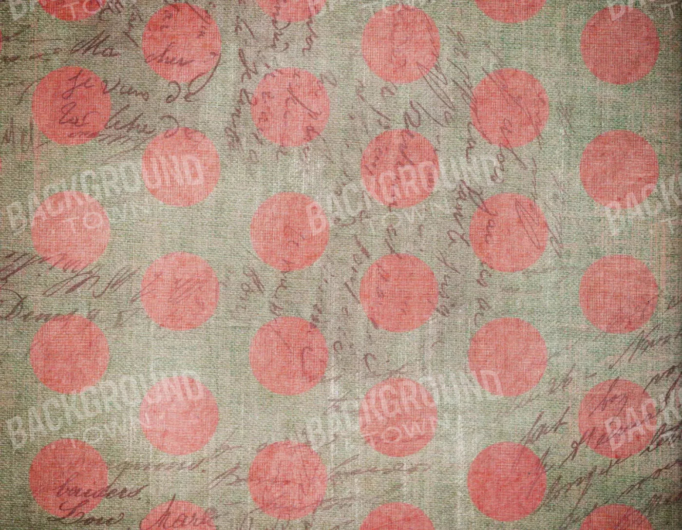 Dotty Coral Red 8X6 Fleece ( 96 X 72 Inch ) Backdrop