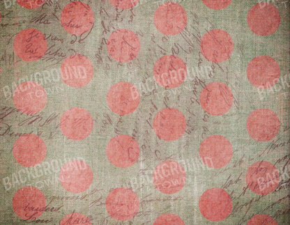 Dotty Coral Red 8X6 Fleece ( 96 X 72 Inch ) Backdrop