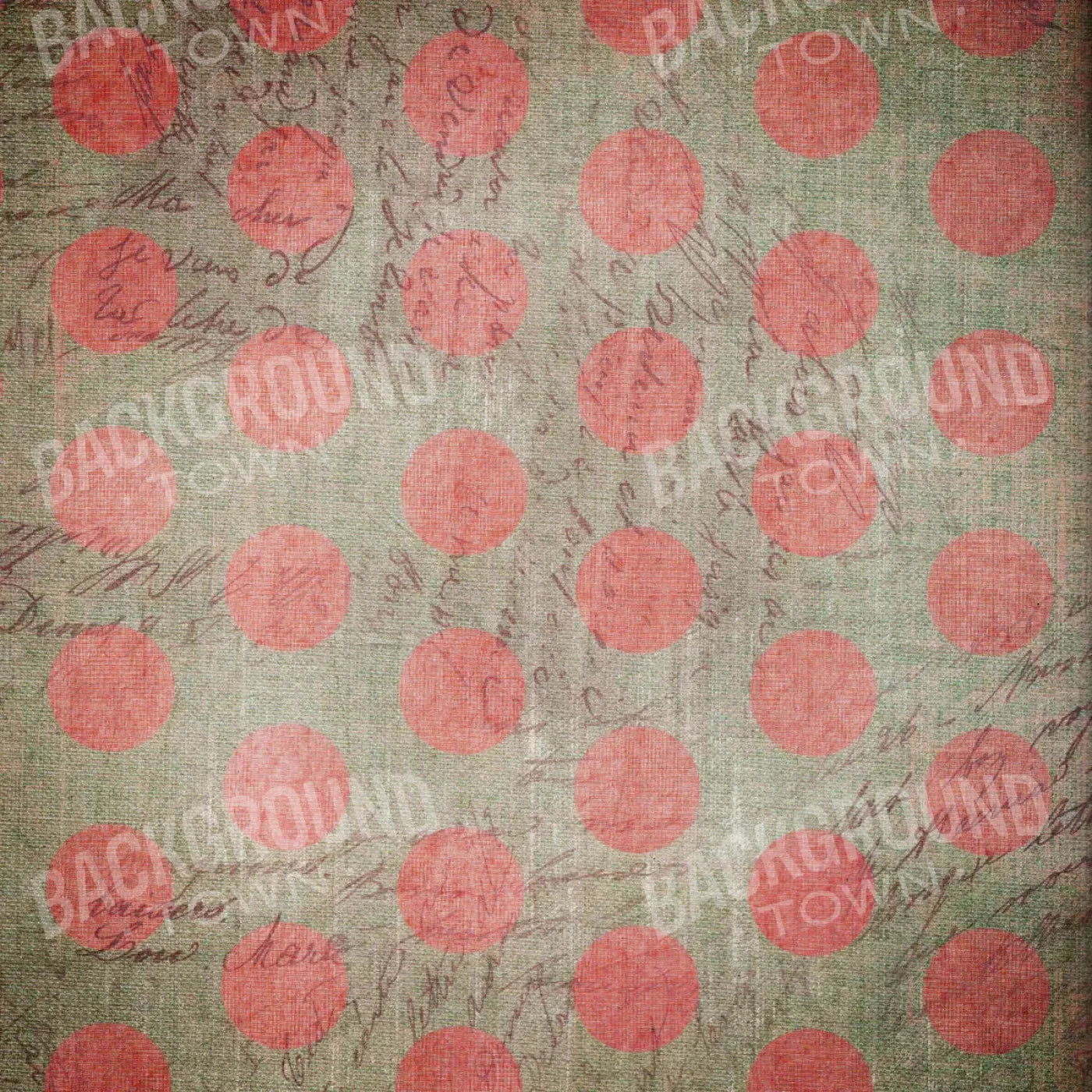Dotty Coral Red 8X8 Fleece ( 96 X Inch ) Backdrop