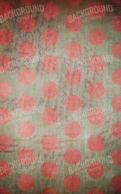 Dotty Coral Red 9X14 Ultracloth ( 108 X 168 Inch ) Backdrop