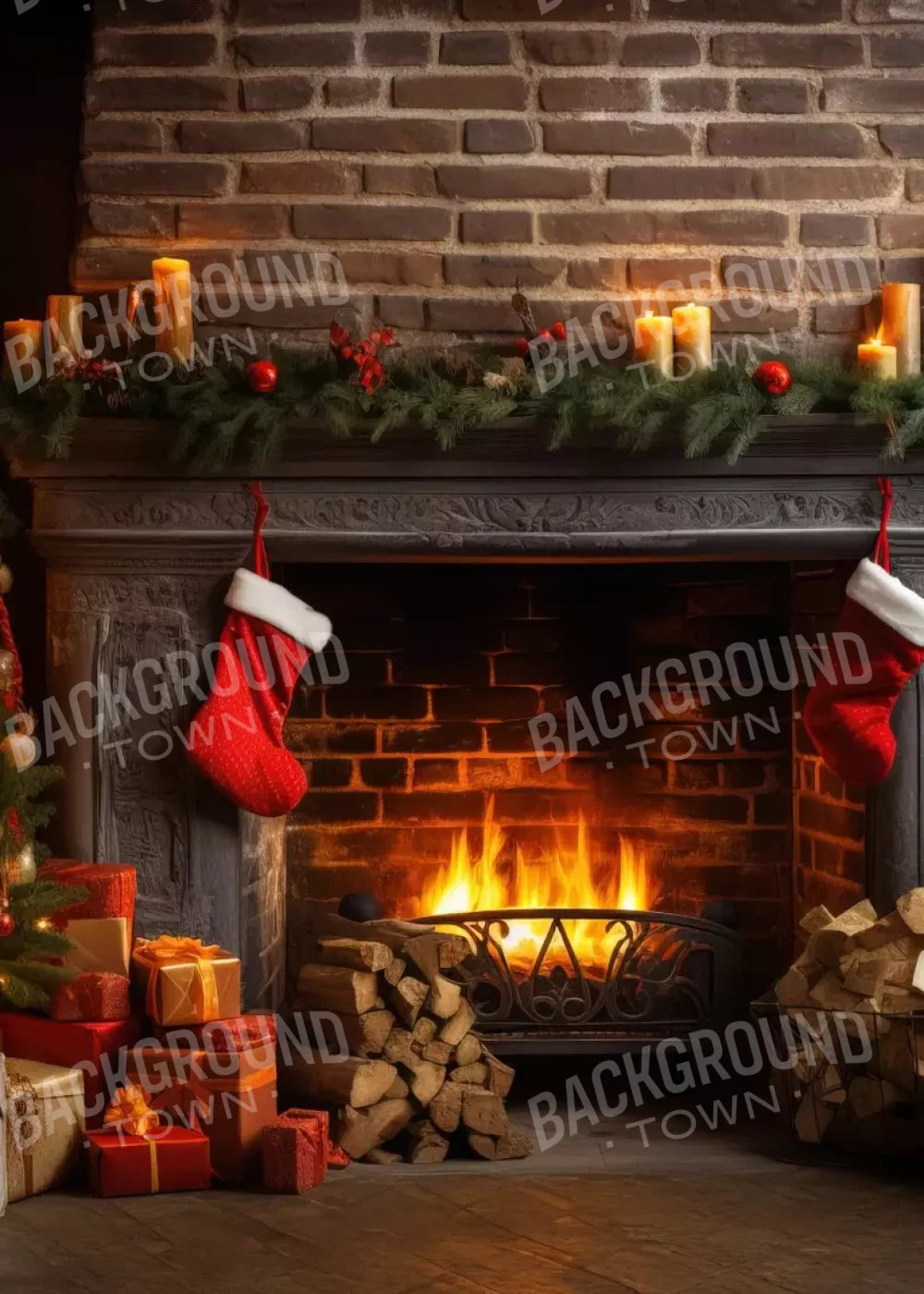 Down Through The Chimney Ii 5’X7’ Ultracloth (60 X 84 Inch) Backdrop