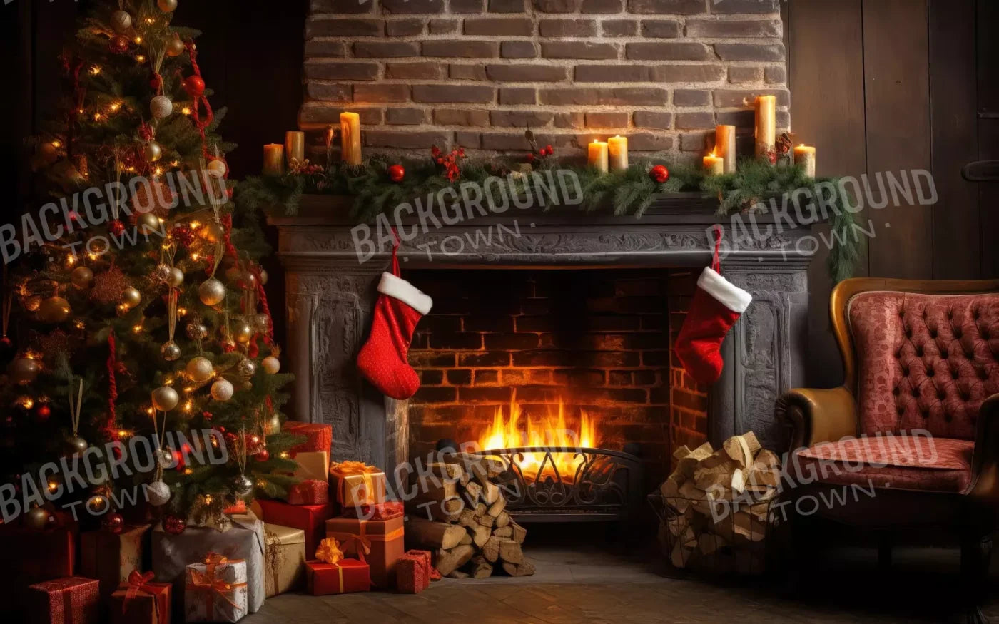 Down Through The Chimney Ii 8’X5’ Ultracloth (96 X 60 Inch) Backdrop