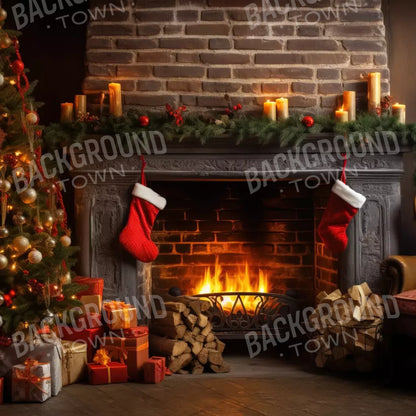 Down Through The Chimney Ii 8’X8’ Fleece (96 X Inch) Backdrop