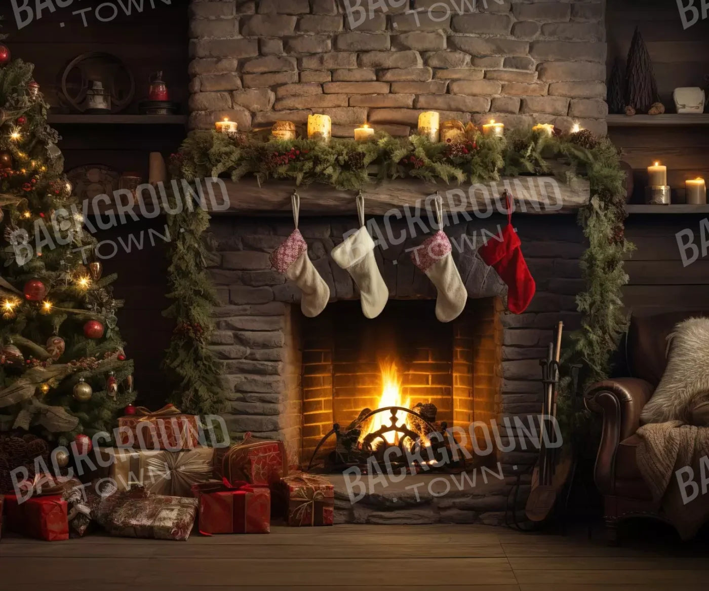 Down Through The Chimney Iii 12’X10’ Ultracloth (144 X 120 Inch) Backdrop