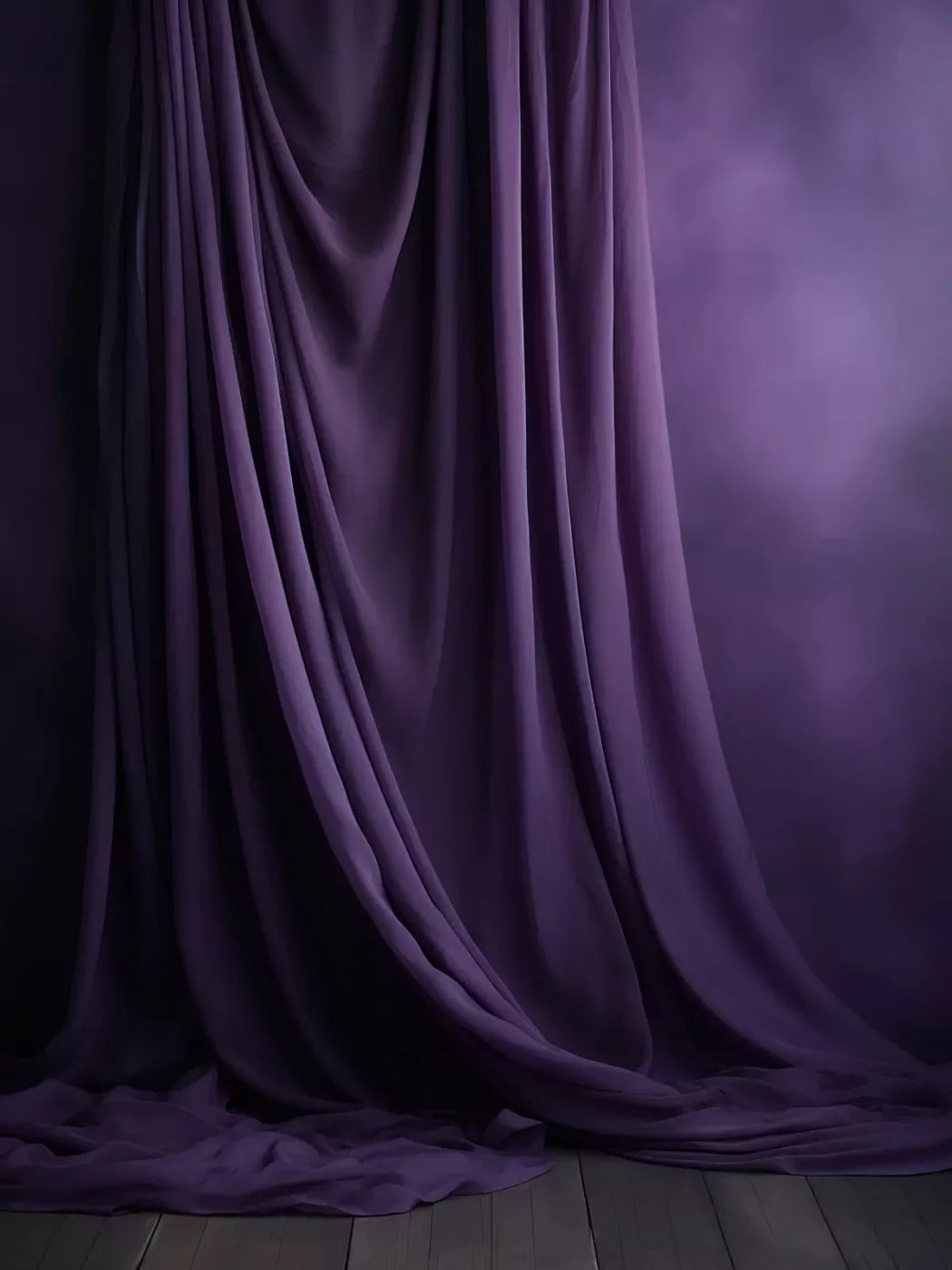 Draping Purple 5X68 Fleece ( 60 X 80 Inch ) Backdrop
