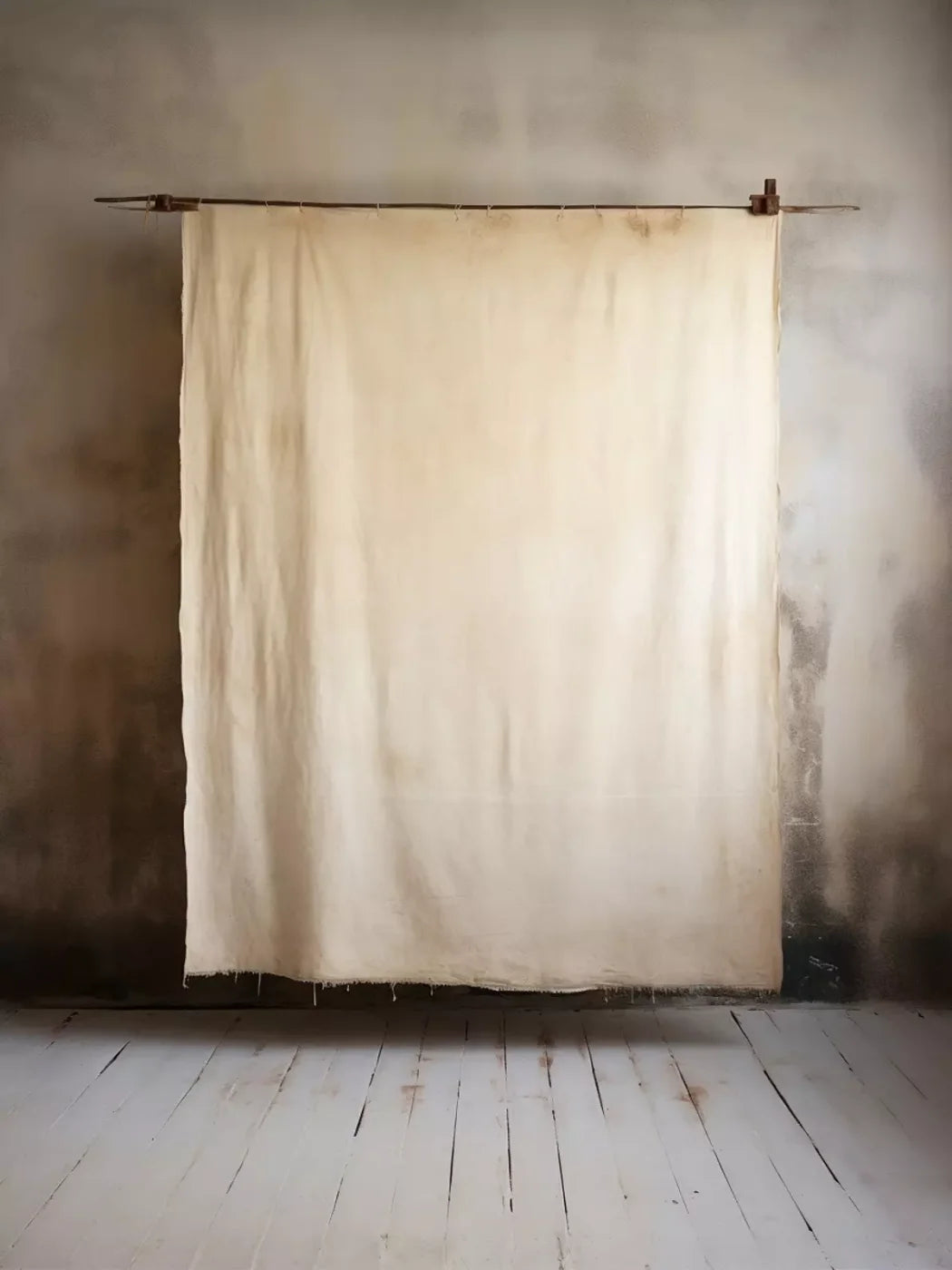 Drop In A Cream 5X68 Fleece ( 60 X 80 Inch ) Backdrop