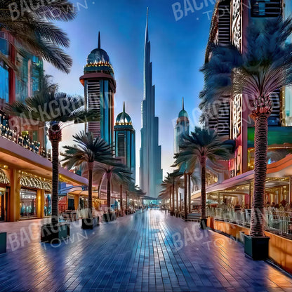 Dubai At Night 10’x10’ UltraCloth (120 x 120 inch) Backdrop