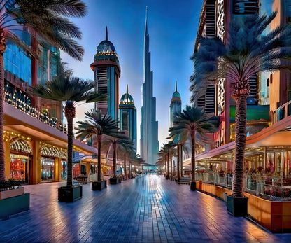 Dubai At Night Backdrop