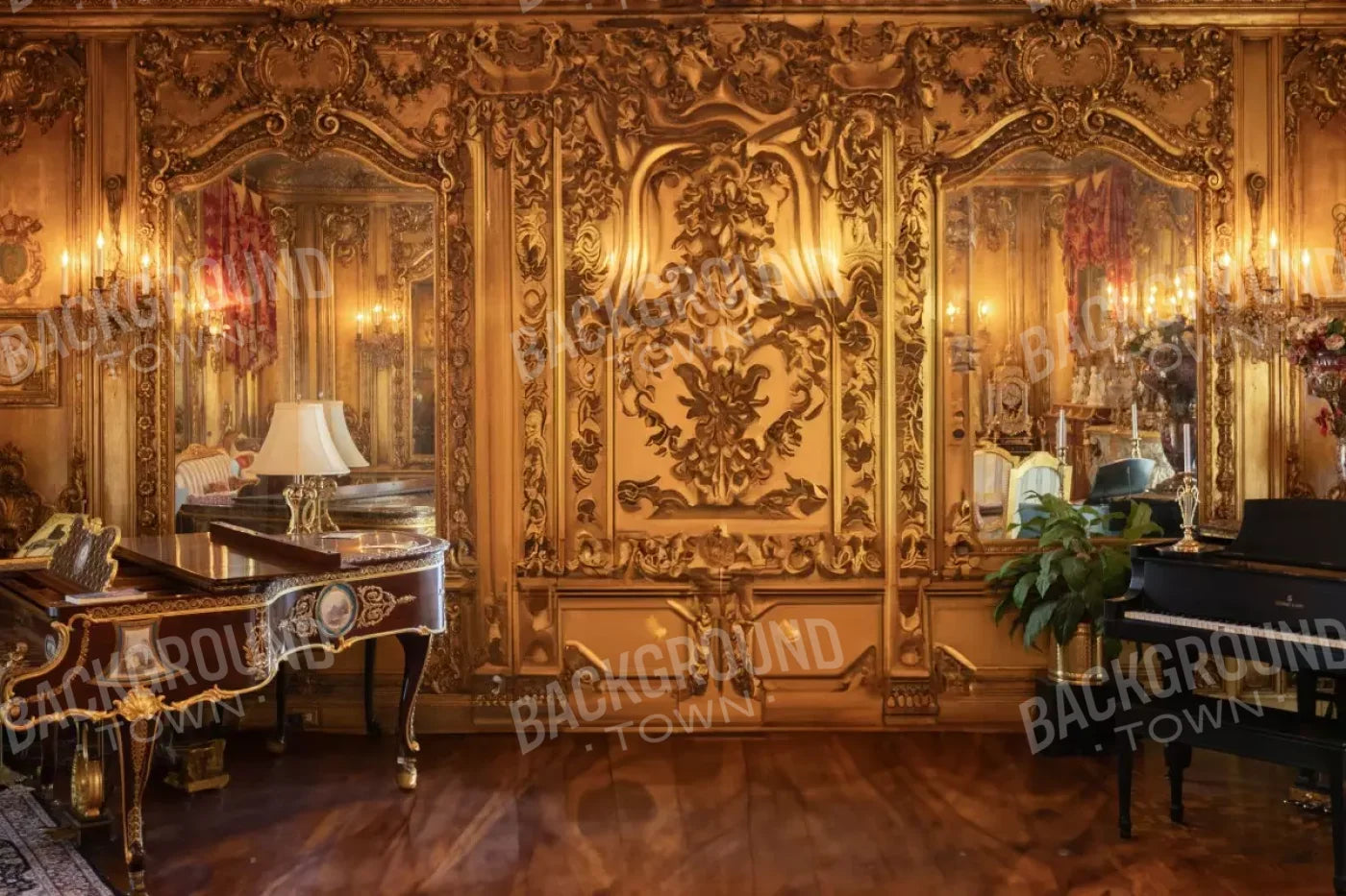 Dueling Piano Room 12’X8’ Ultracloth (144 X 96 Inch) Backdrop