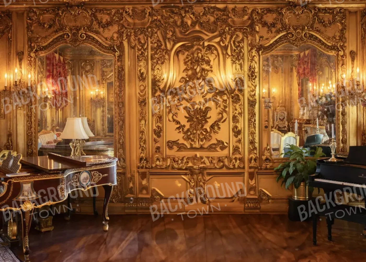 Dueling Piano Room 7’X5’ Ultracloth (84 X 60 Inch) Backdrop