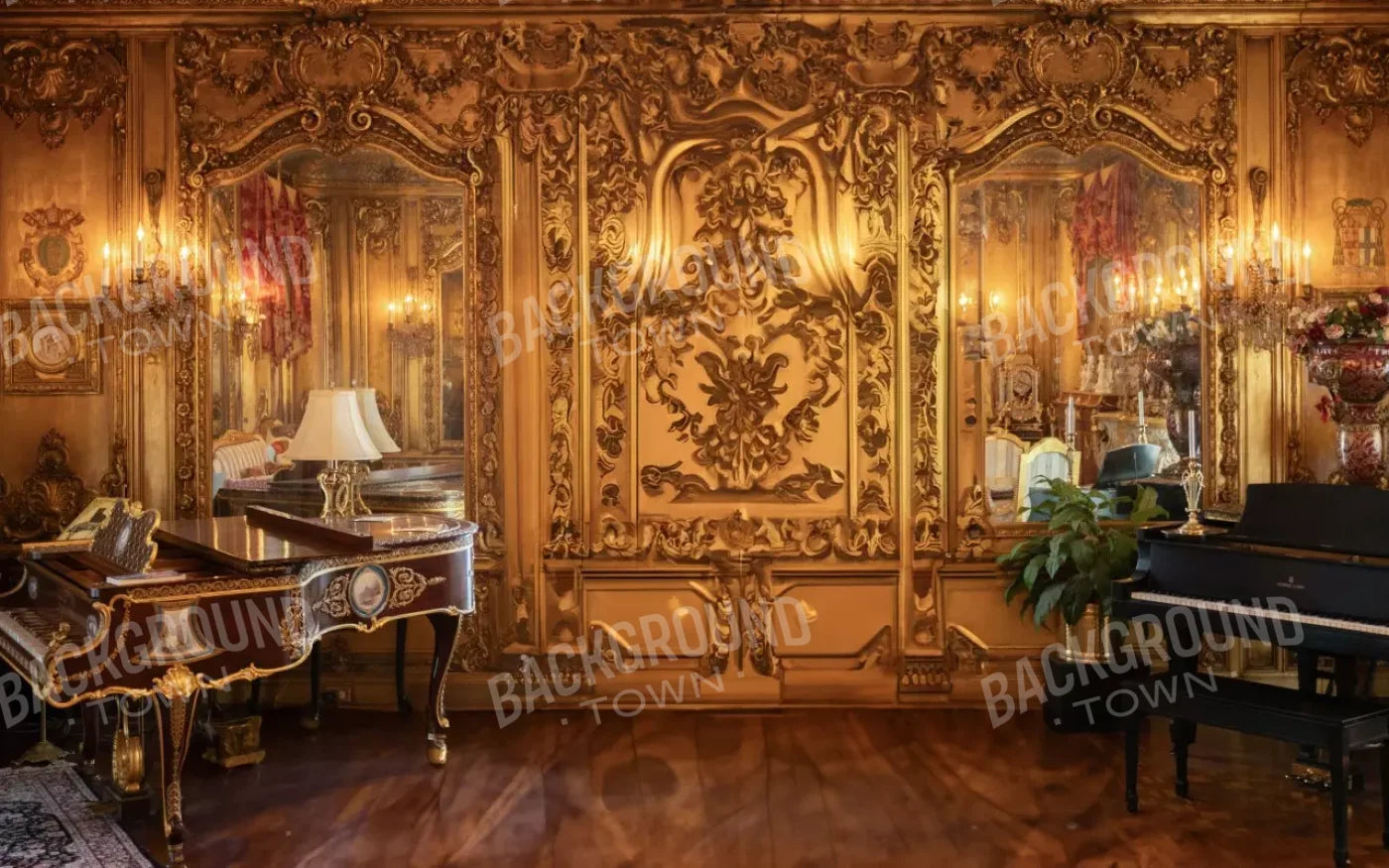 Dueling Piano Room 8’X5’ Ultracloth (96 X 60 Inch) Backdrop