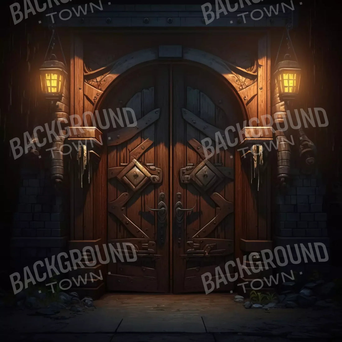 Dungeon Doors 10X10 Ultracloth ( 120 X Inch ) Backdrop