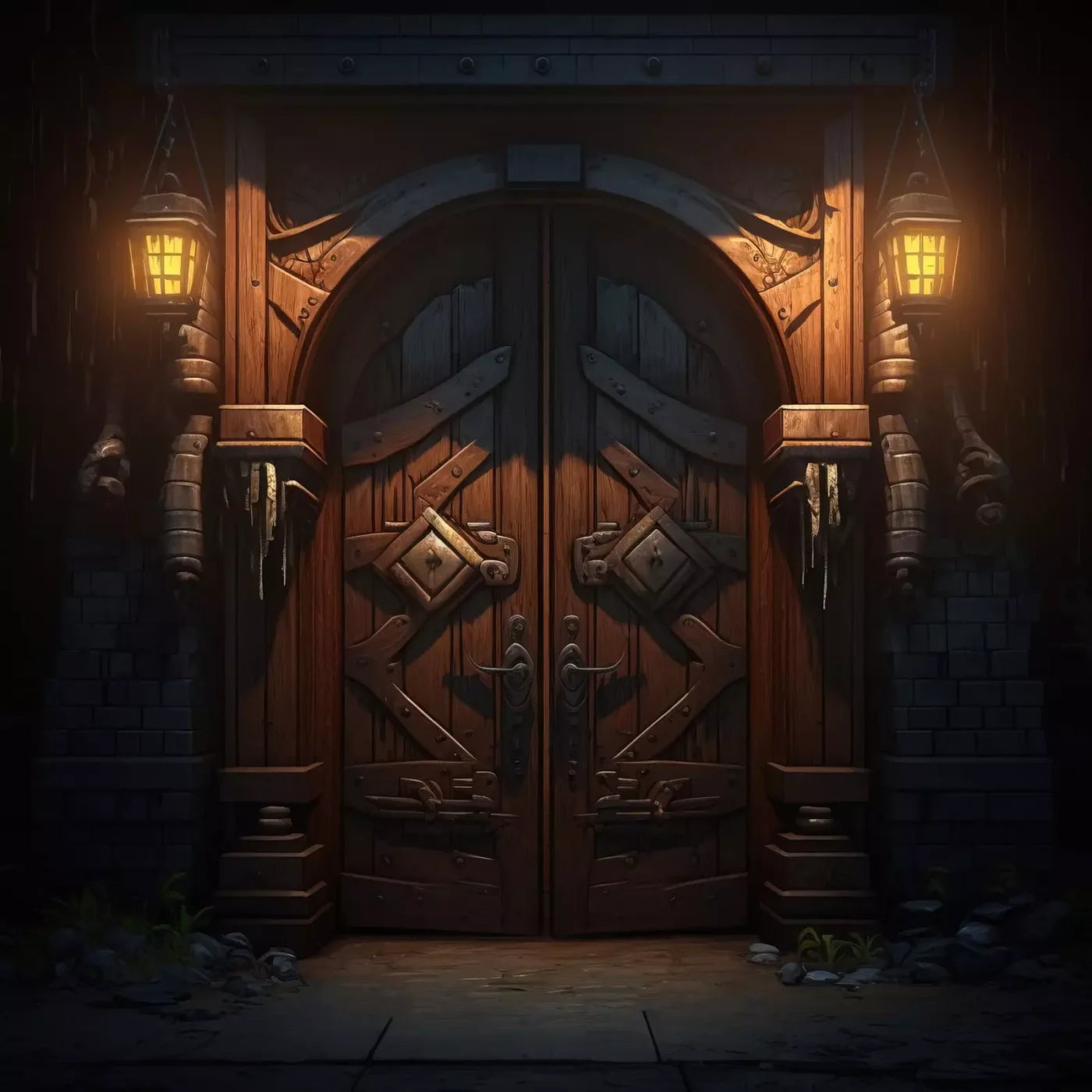 Dungeon Doors 10X10 Ultracloth ( 120 X Inch ) Backdrop