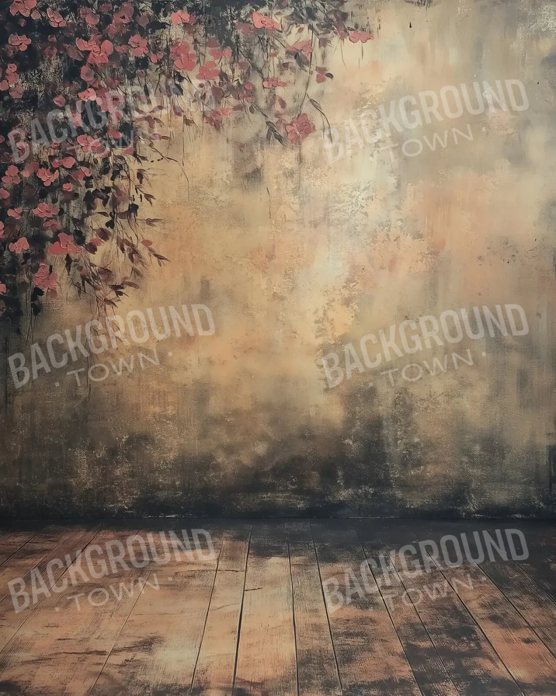 Dusted Flora 8’x10’ Fleece (96 x 120 inch) Backdrop