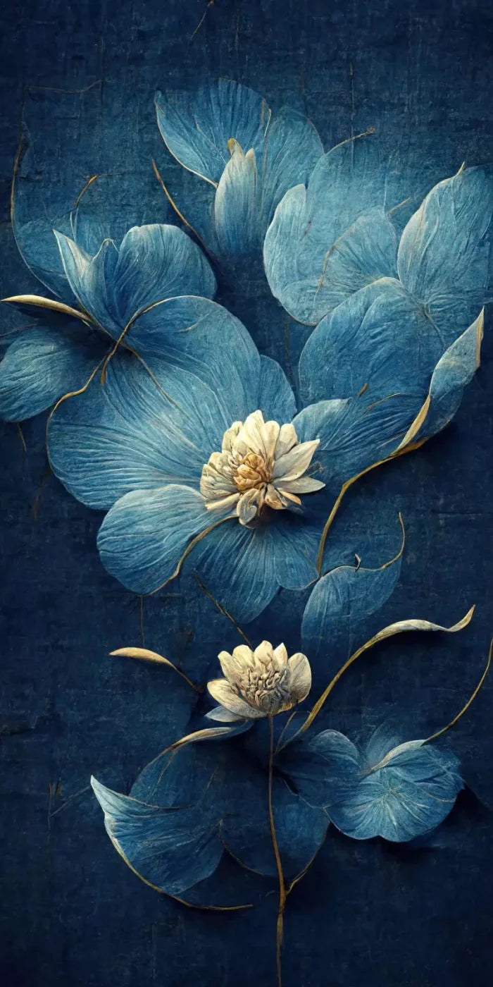 Dusty Blue Poppy 2 10X20 Ultracloth ( 120 X 240 Inch ) Backdrop