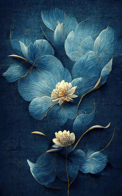 Dusty Blue Poppy 2 9X14 Ultracloth ( 108 X 168 Inch ) Backdrop