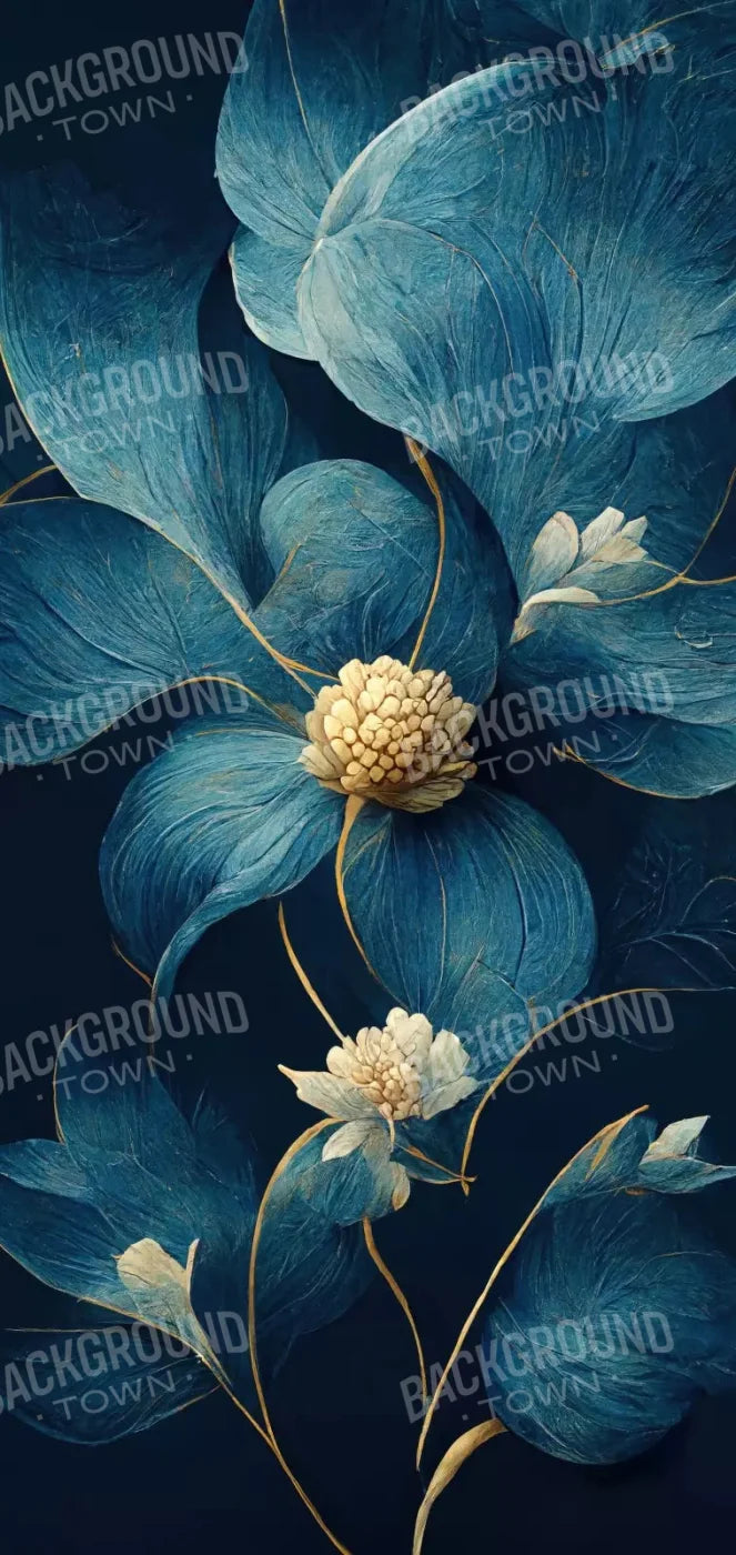 Dusty Blue Poppy 8X16 Ultracloth ( 96 X 192 Inch ) Backdrop