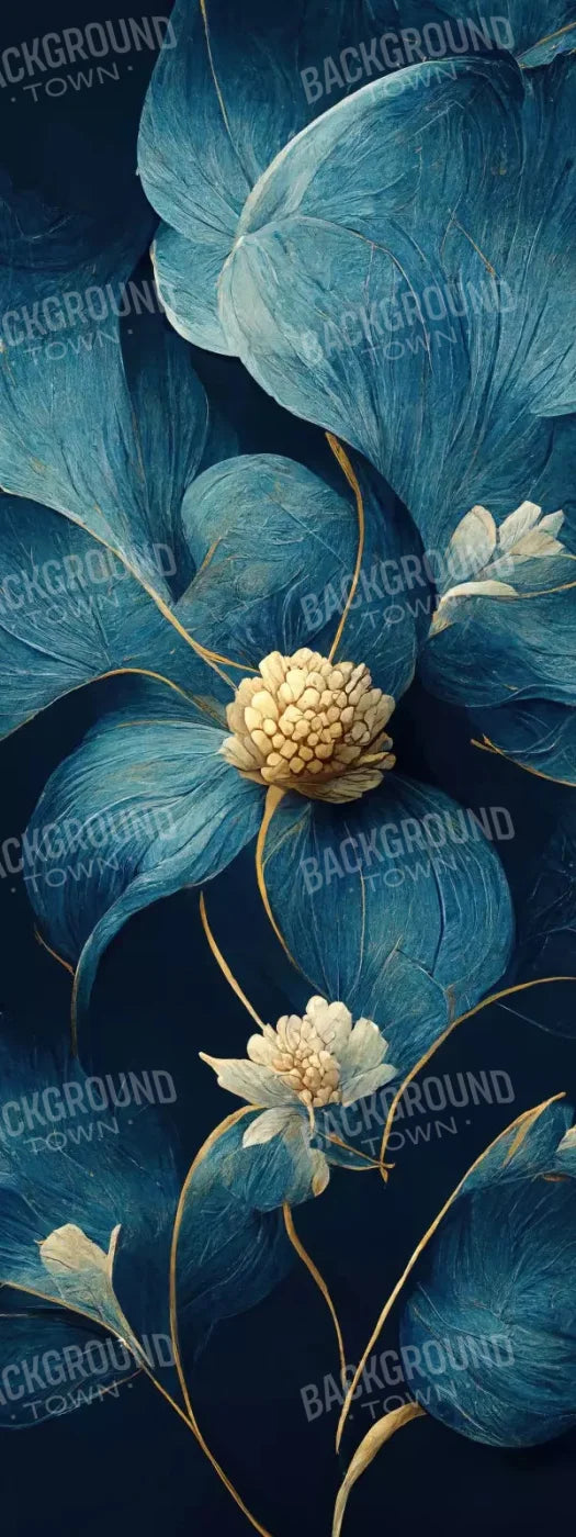 Dusty Blue Poppy 8X20 Ultracloth ( 96 X 240 Inch ) Backdrop
