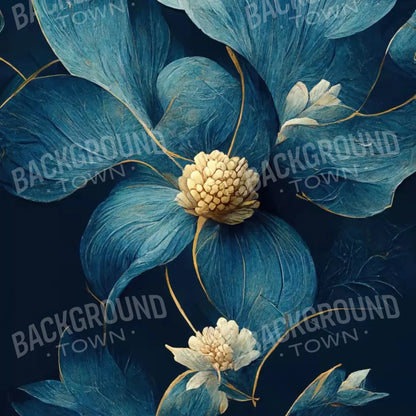 Dusty Blue Poppy 8X8 Fleece ( 96 X Inch ) Backdrop