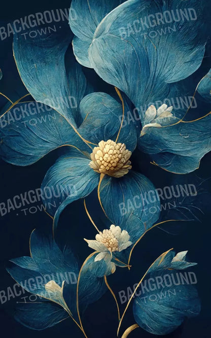 Dusty Blue Poppy 9X14 Ultracloth ( 108 X 168 Inch ) Backdrop