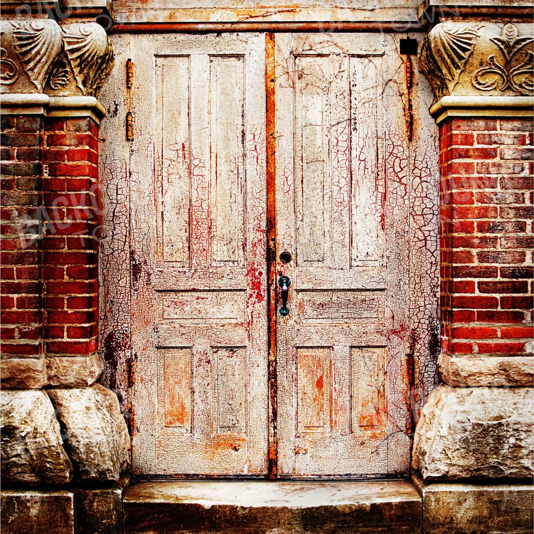 Beige Brick and Stone Backdrop for Photography