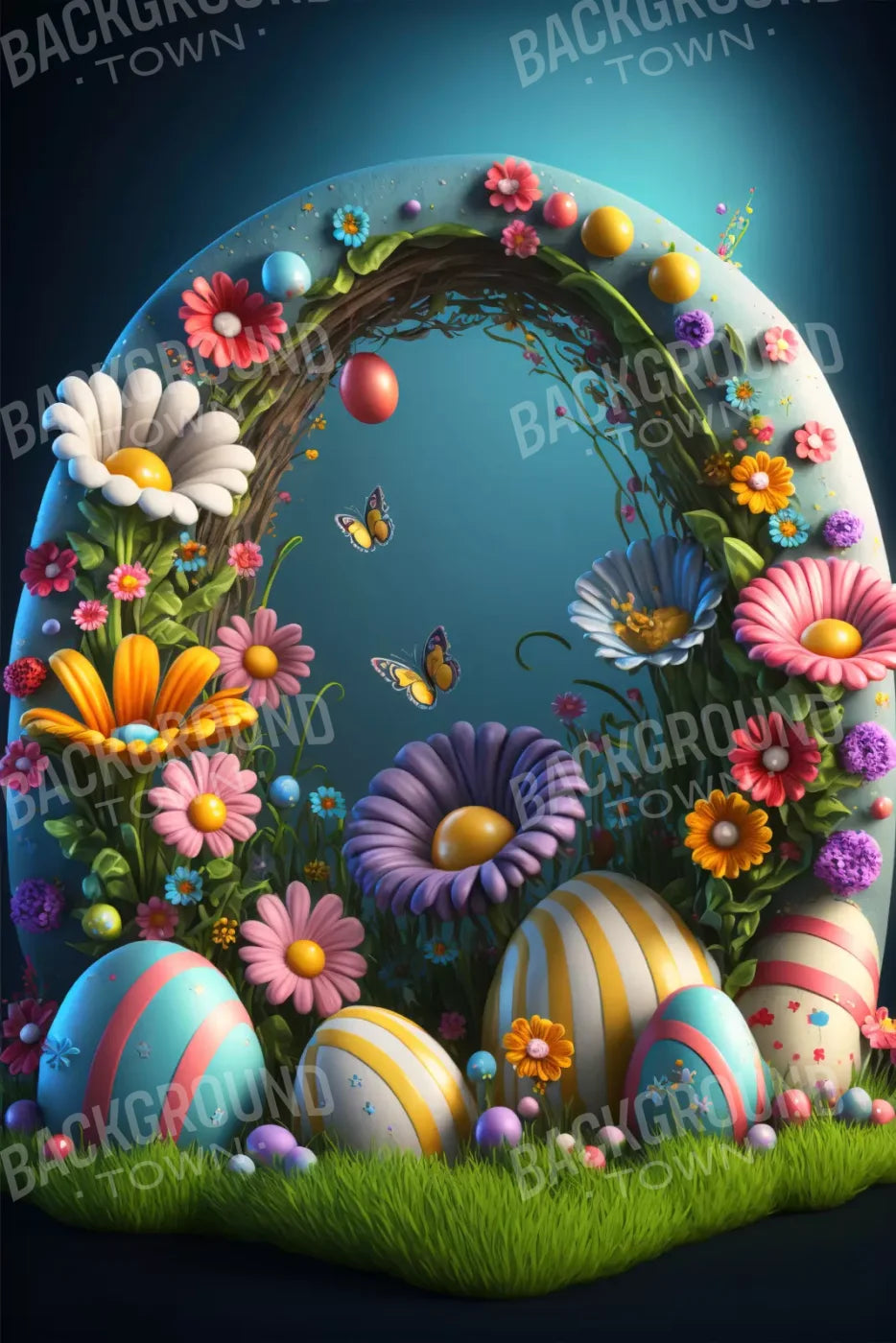 Easter Arch 2 5X8 Ultracloth ( 60 X 96 Inch ) Backdrop