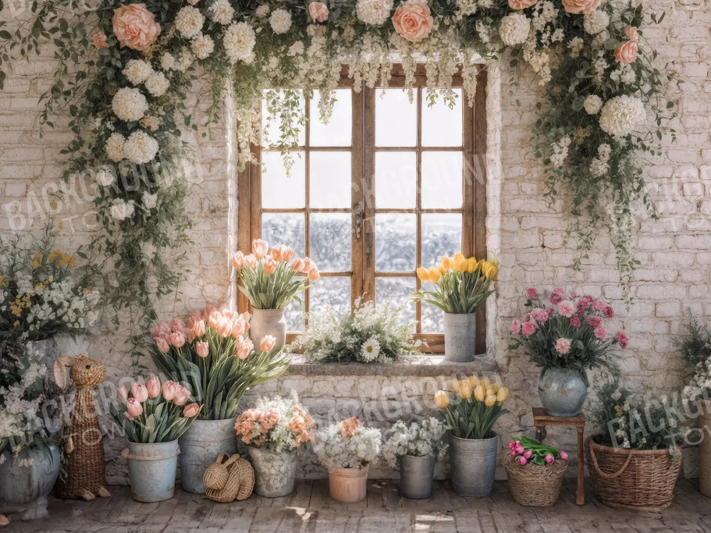 Easter By Carrie 2026 6’8x5’ Fleece (80 x 60 inch) Backdrop