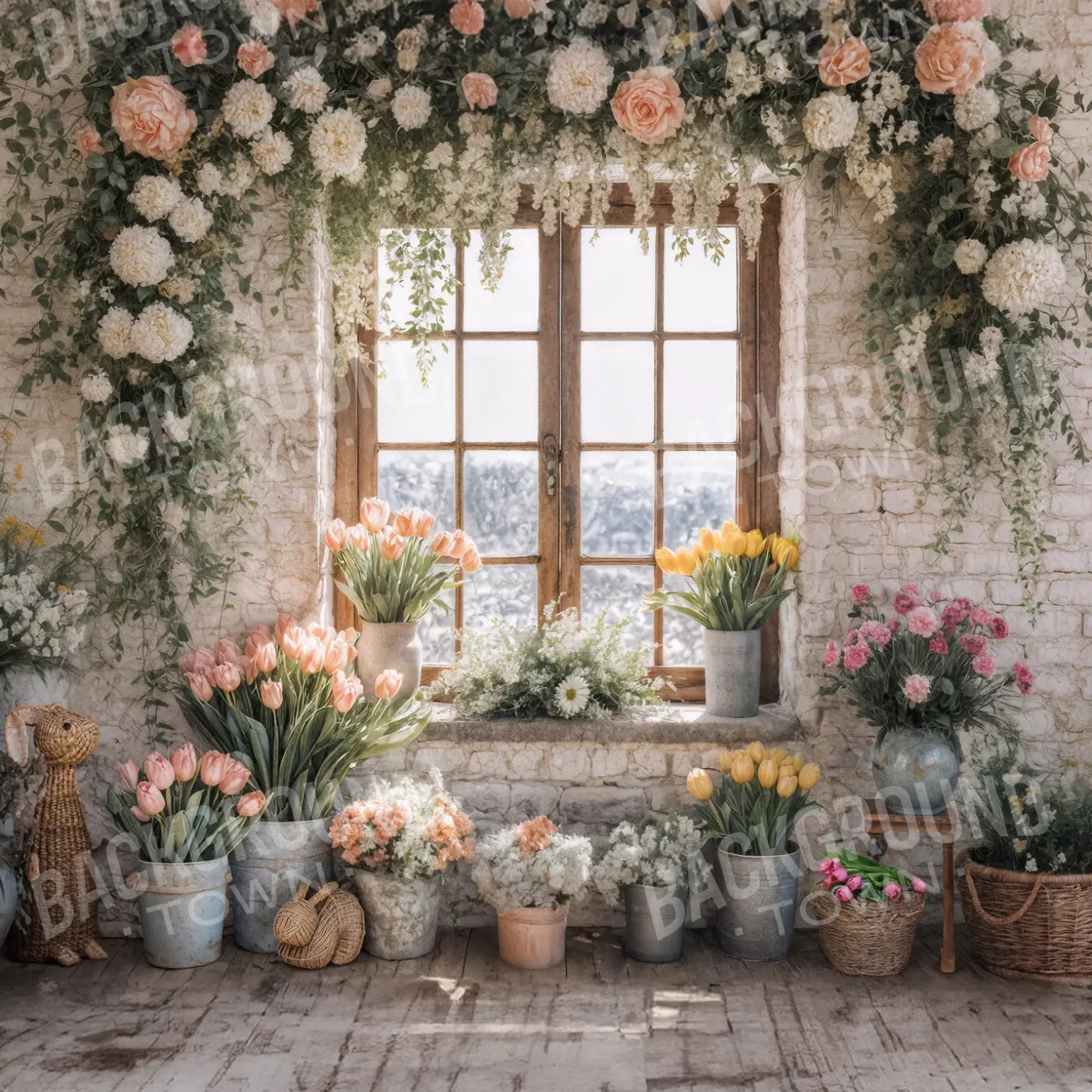 Easter By Carrie 2026 8’x8’ Fleece (96 x 96 inch) Backdrop