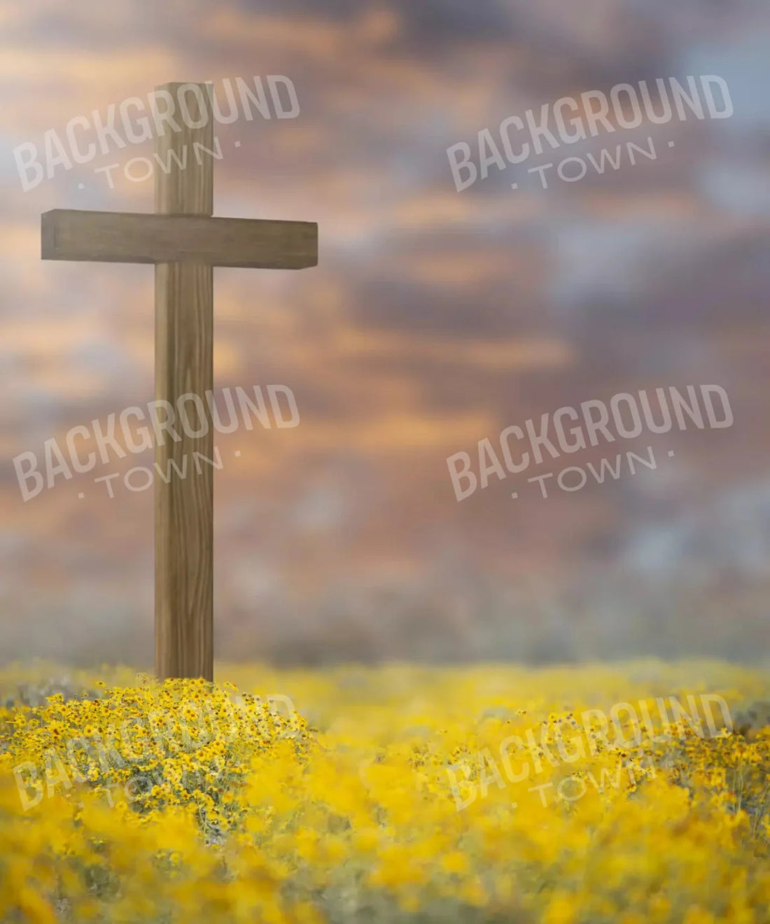 Religious Easter Cross Backdrop for Photography