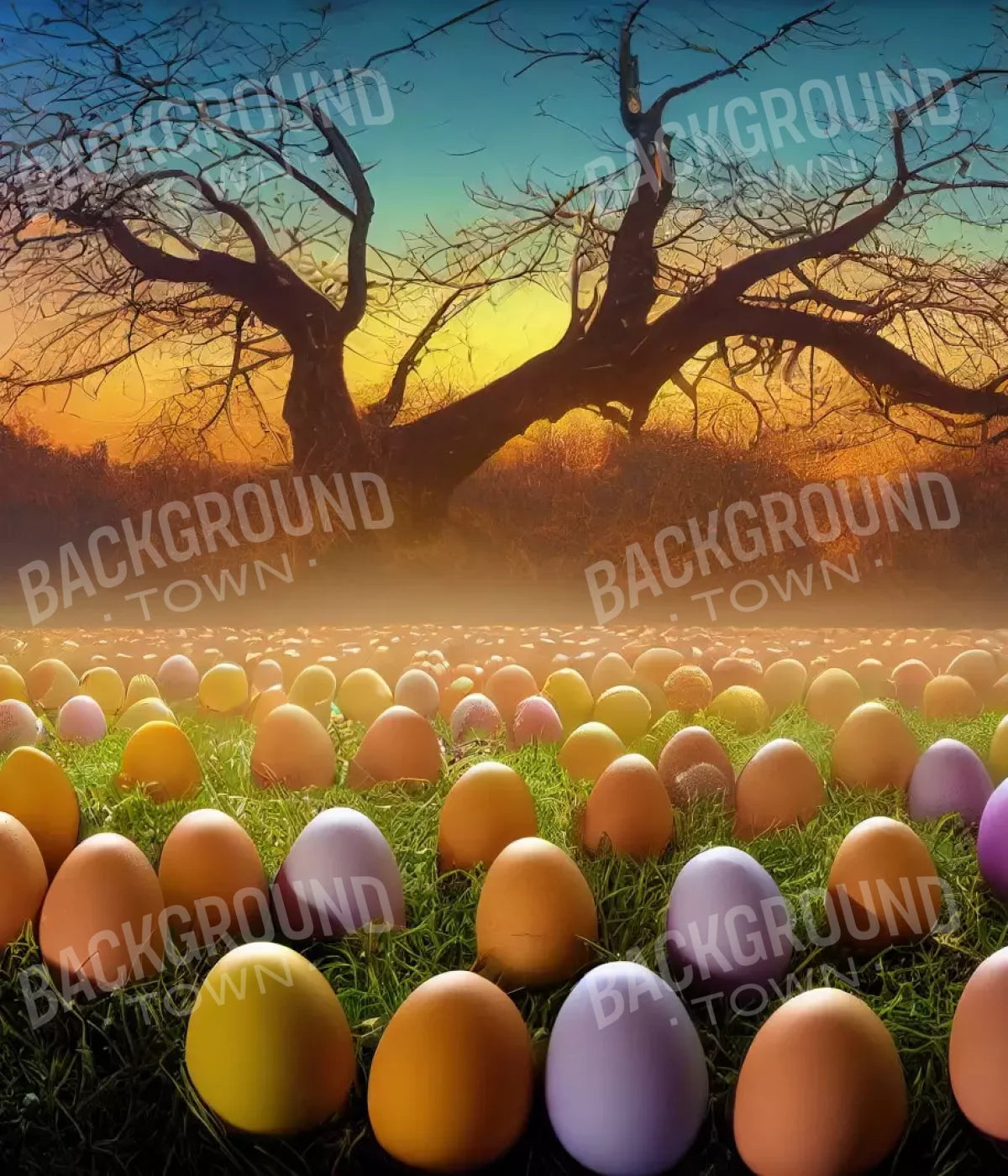 Easter Egg Farm 10’X12’ Ultracloth (120 X 144 Inch) Backdrop